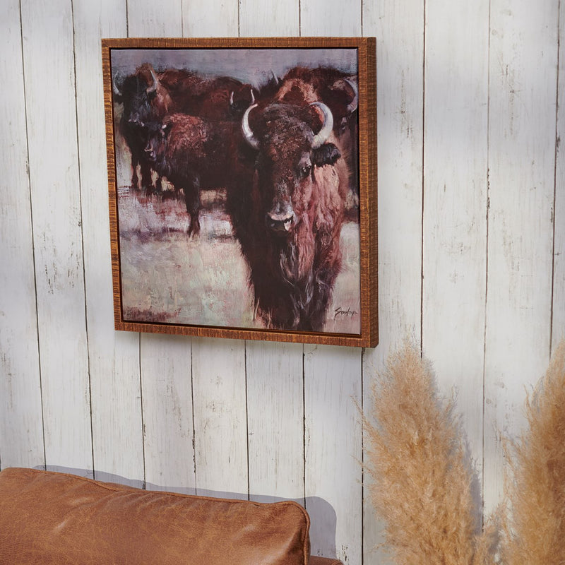 Primitives By Kathy Buffalo Canvas Wall Art