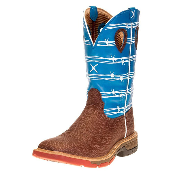 ☆テイルン☆ Twisted X Men's Burgundy 12in. SkyBlue Top Cell Stretch