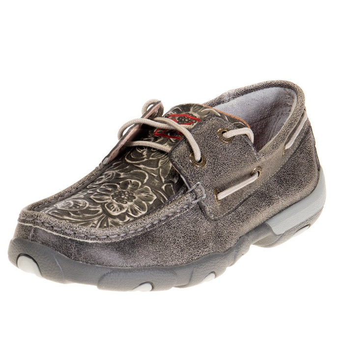 Womens Grey Boat Shoe Driving Moc