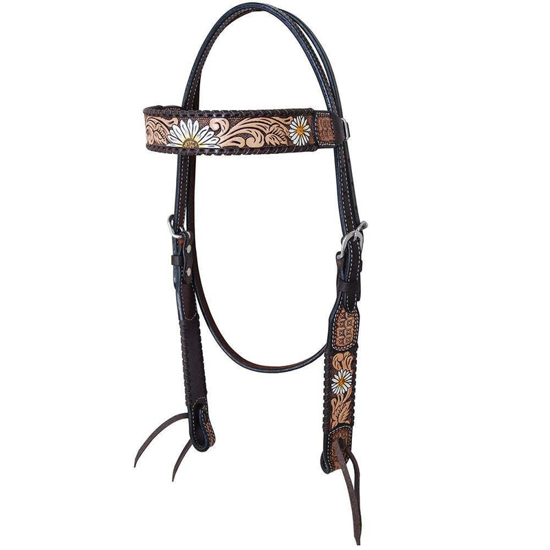 Rafter T Ranch Company Painted Daisy Browband Headstall