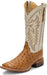 Men's Justin Pascoe Full Quill Ostrich 13in. Antique Saddle Maddog Cowboy Boots