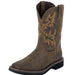 Men's Rugged Tan Cowhide Steel Toe Work Boots