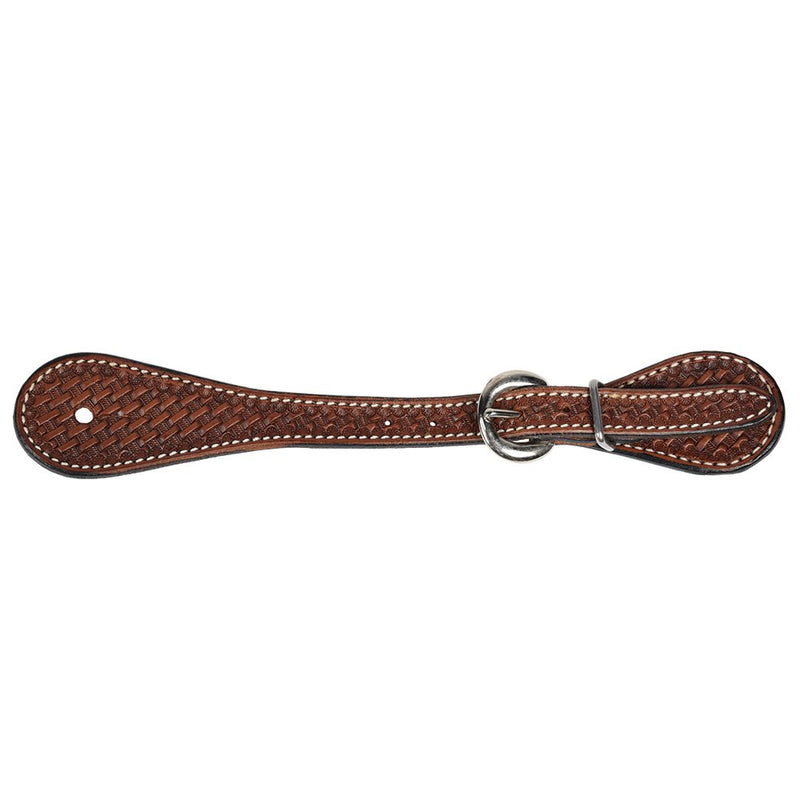 Professional's Mens Chestnut Sagebrush Basketweave Spur Straps