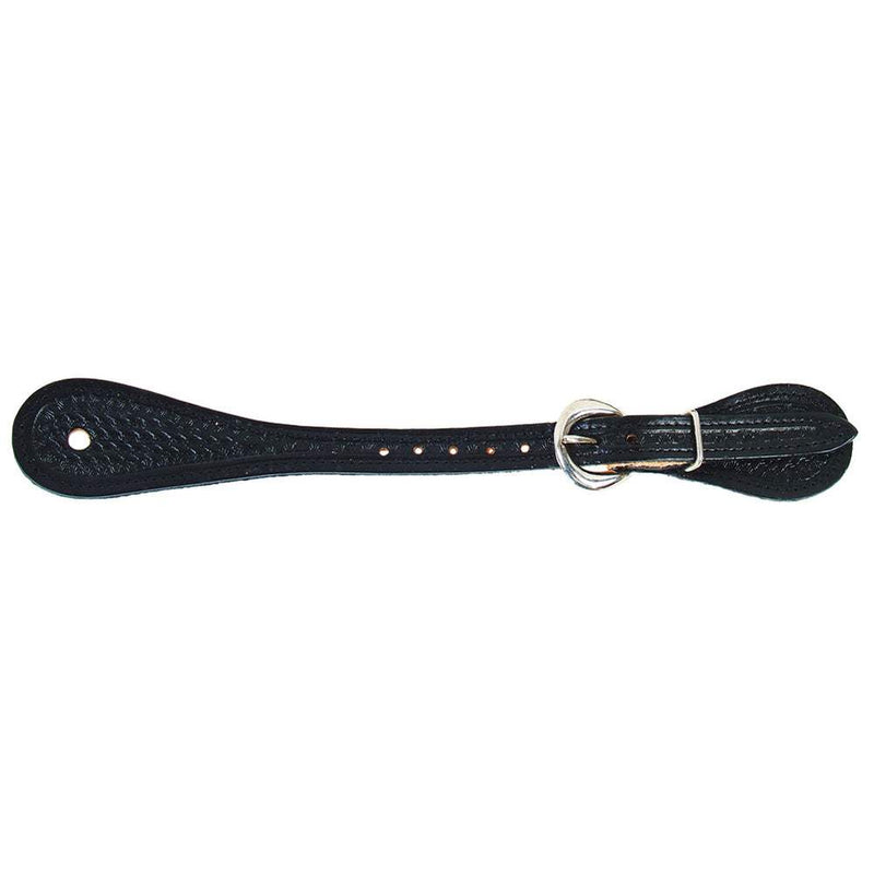 Professional's Youth/Ladies Black Sagebrush Basketweave Spur Straps