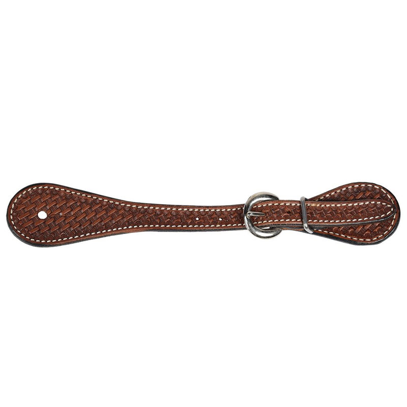 Professional's Youth/Ladies Chestnut Sagebrush Basketweave Spur Straps