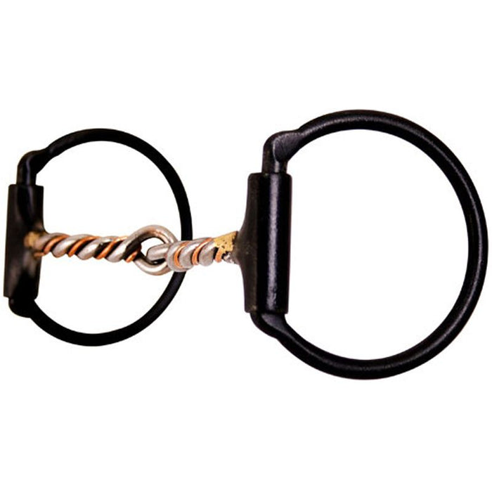 3/8" Twisted Sweet/Copper Wire Offset D-Ring Snaffle Bit