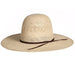 Jute 4 1/2` Brim Leather Sweatband Straw Hat