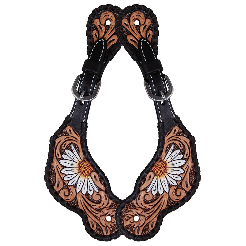Ladies Painted Daisy Spur Straps