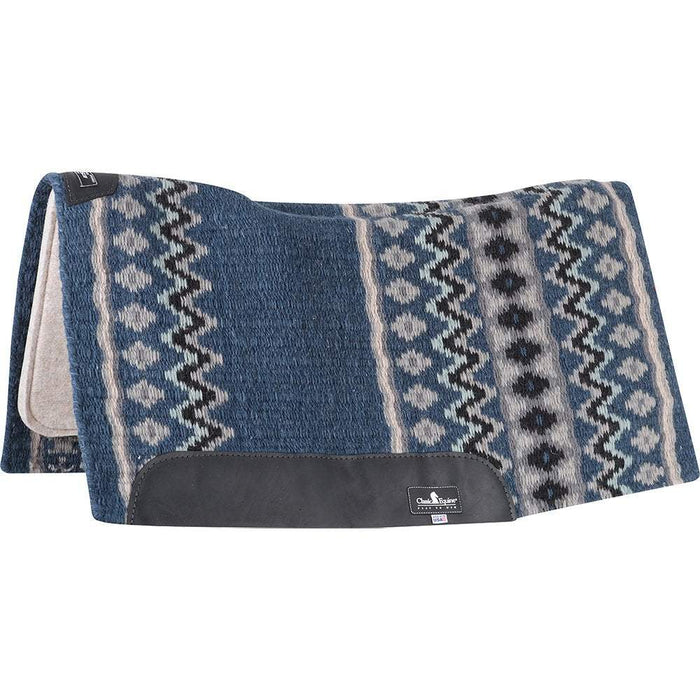 Classic Contour Wool Top Felt 34 x 38 Saddle Pad navy/Seafoam