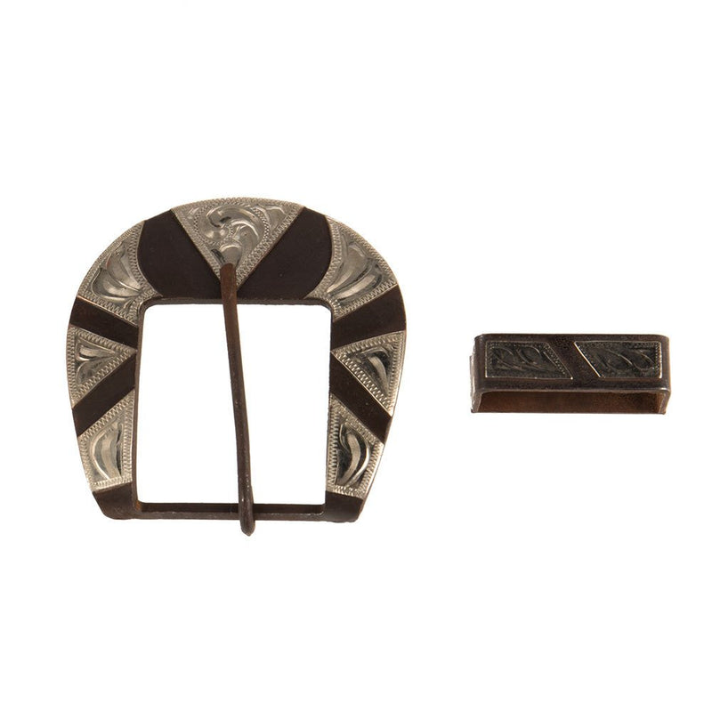 Silver Bars Iron 1.5in Buckle Set