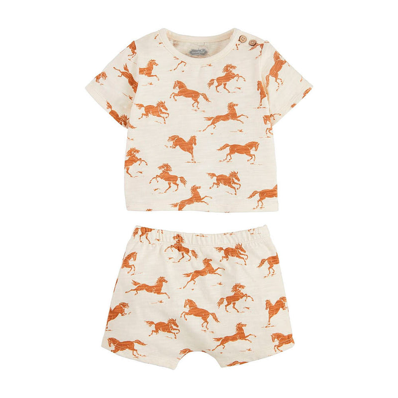 Mud Pie Boys Horse Short Set