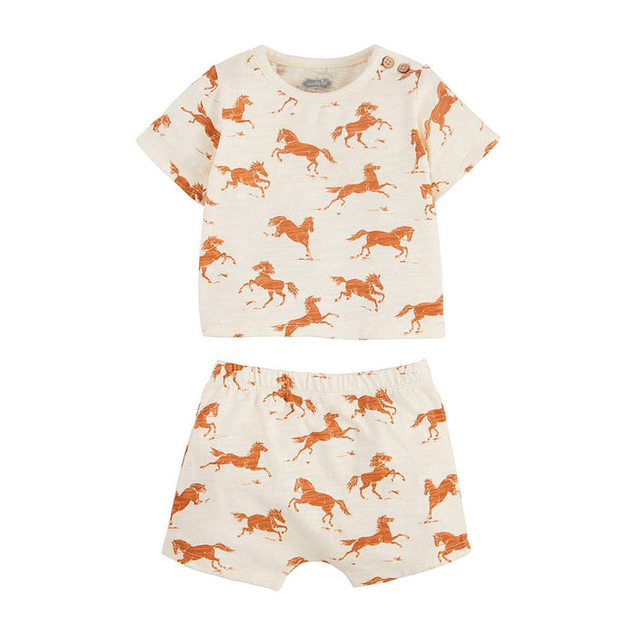 Mud Pie Boys Horse Short Set
