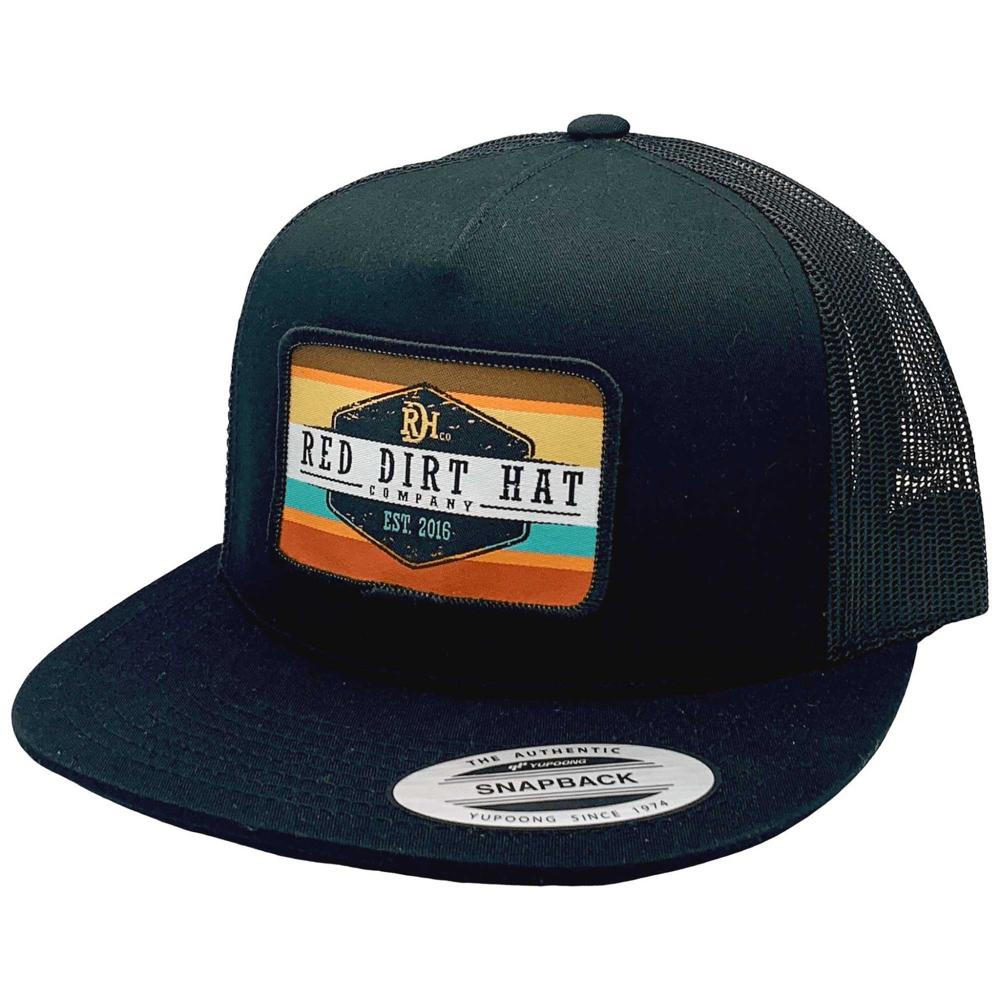 Red Dirt Hat Company Army Sunset Black Cap