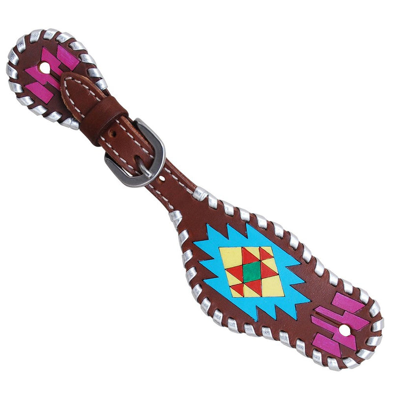Painted Aztec Youth Spur Straps