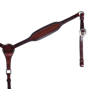 Professional's Blue Buckstitch Basketweave Breast Collar