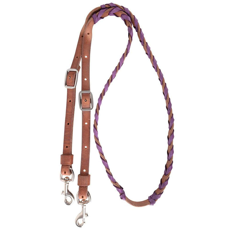 Martin Saddlery 3/4in. Purple Laced Barrel Reins