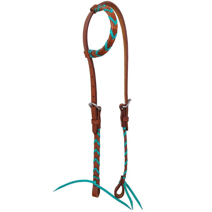 Turquoise Laced Single Ear Headstall