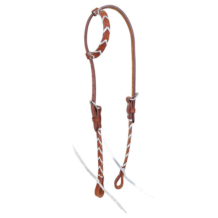 Silver Laced Single Ear Headstall