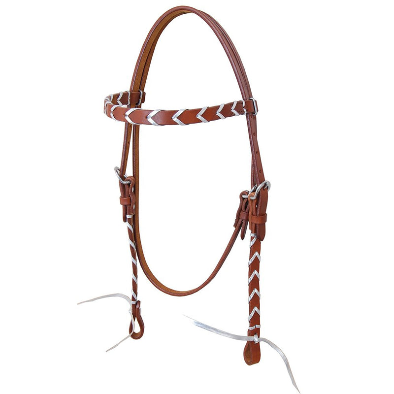 Silver Laced Browband Headstall