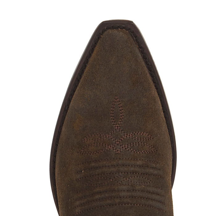 Stetson Footwear Women's Olive Suede Vamp 13In Olive Suede Embroidered Top Boot