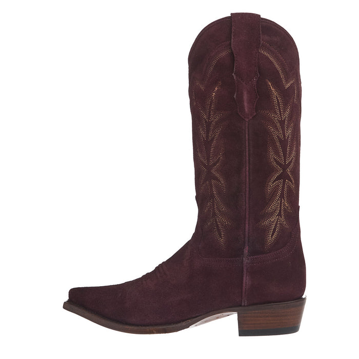 Stetson Footwear Women's Wine Vamp 13In Wine Embroidered Top Boot