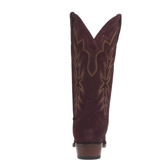Stetson Footwear Women's Wine Vamp 13In Wine Embroidered Top Boot