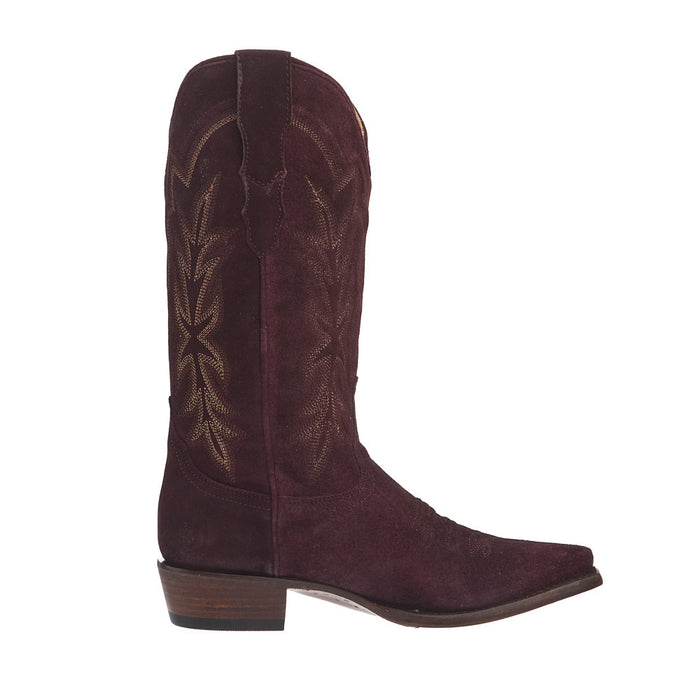 Stetson Footwear Women's Wine Vamp 13In Wine Embroidered Top Boot