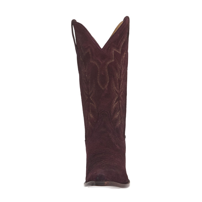 Stetson Footwear Women's Wine Vamp 13In Wine Embroidered Top Boot