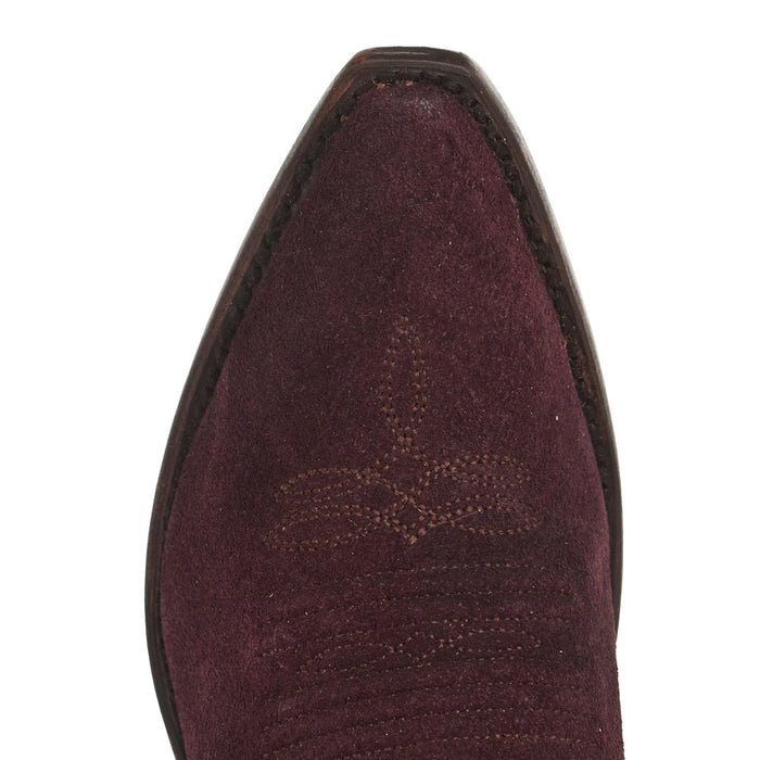 Stetson Footwear Women's Wine Vamp 13In Wine Embroidered Top Boot