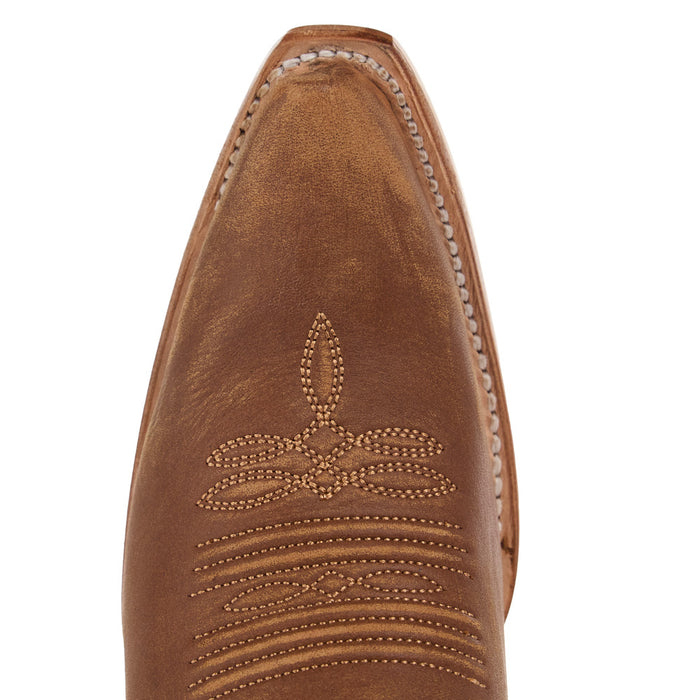 Stetson Footwear Women's Gold Calf Vamp 15In Gold Calf Embroidered Top Boot