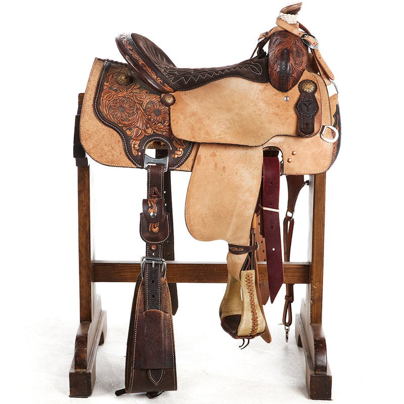 Circle Y Saddlery Used 15in Half Breed Sunflower All Around Saddle