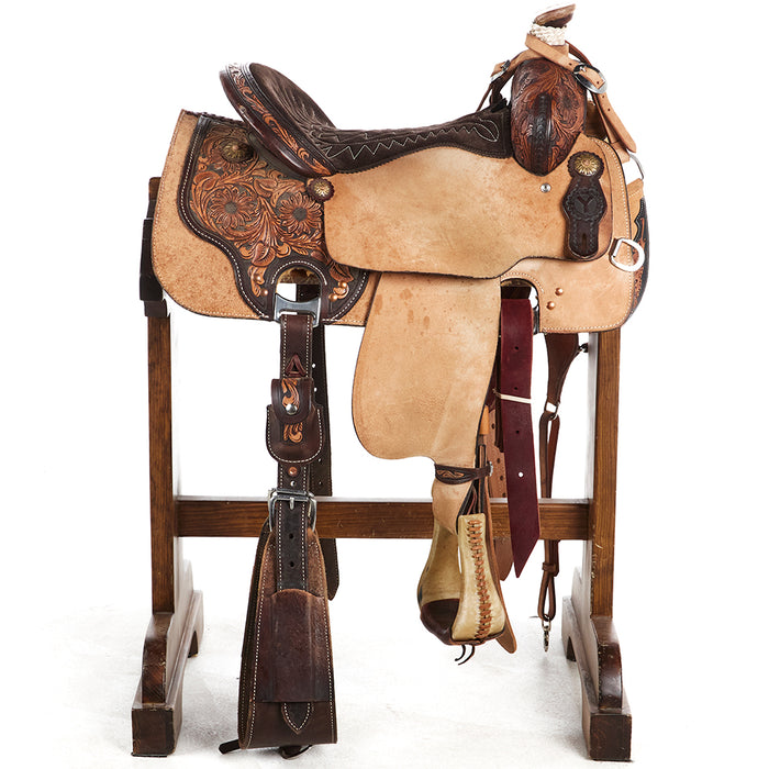 Circle Y Saddlery Used 15in Half Breed Sunflower All Around Saddle