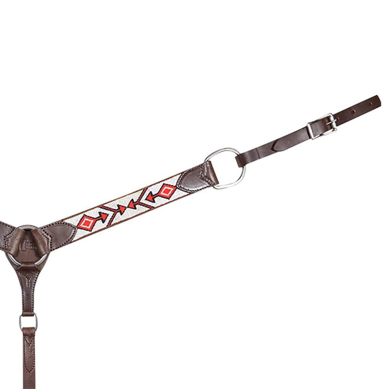 Cashel Company White/Red Beaded Breast Collar
