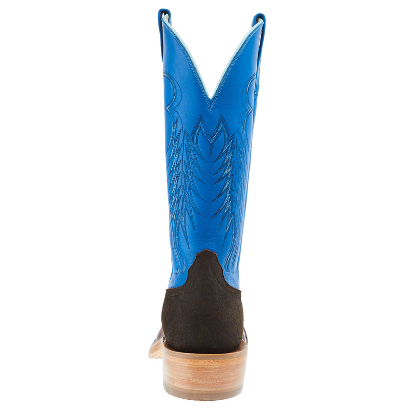 Rios Of Mercedes Men's Canela Navajo Bison 14in Colbalt Waxy Kansas Top Cowboy Boot