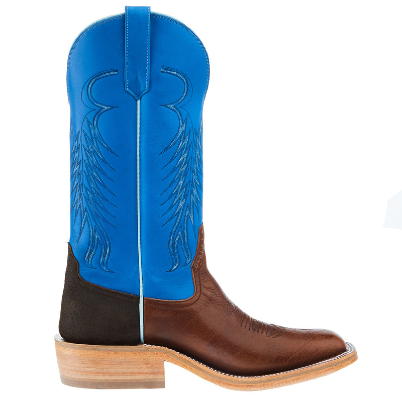 Rios Of Mercedes Men's Canela Navajo Bison 14in Colbalt Waxy Kansas Top Cowboy Boot