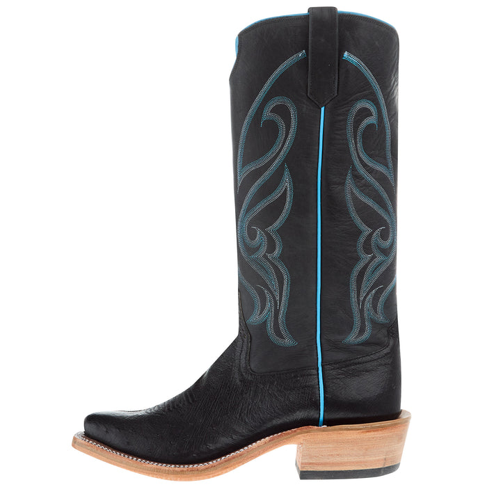 Rios Of Mercedes Men's Ride Ready Black Smooth Ostrich 15in Black Buffamonte Top Cowboy