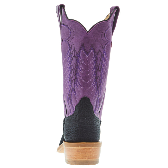 Rios Of Mercedes Womens Black Wyoming Reverse 12 In Violet Buffamonte Top Cowgirl Boot