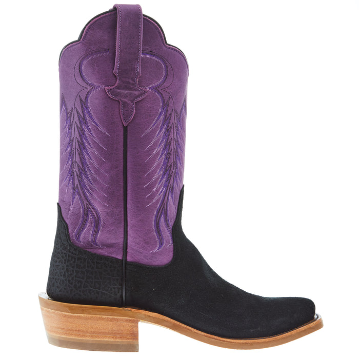 Rios Of Mercedes Womens Black Wyoming Reverse 12 In Violet Buffamonte Top Cowgirl Boot