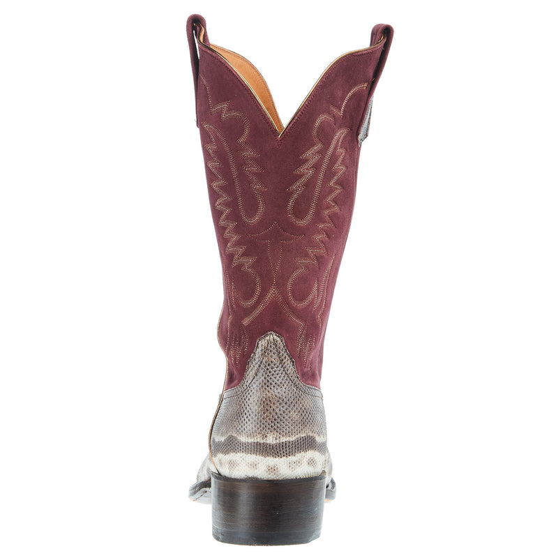 Rios Of Mercedes Men's Karung Snake 13in Matador Kid Suede Top Cowboy Boot