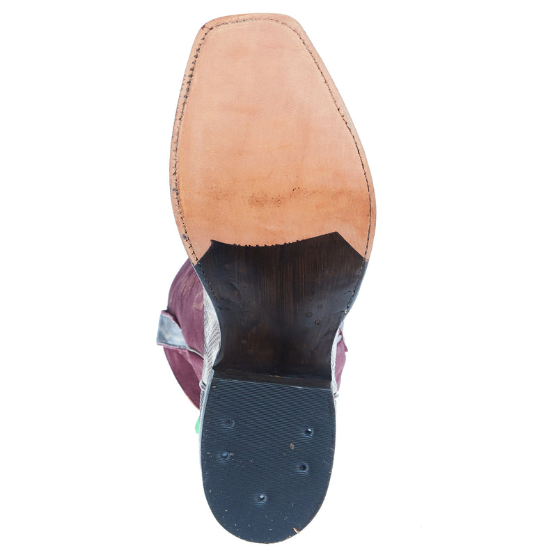 Rios Of Mercedes Men's Karung Snake 13in Matador Kid Suede Top Cowboy Boot