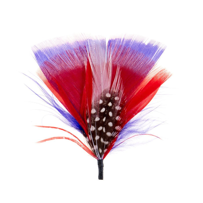 Red, White, and Blue Feather Hat Accent