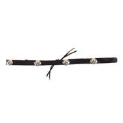Austin Accent Inc. Black Leather Tie Hat Band with Oval Conchos