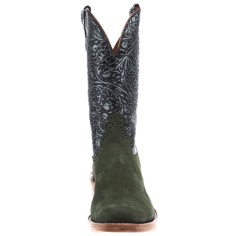 Rios Of Mercedes Men's Ride Ready Moss Nubuck Poseidon 13in Western Tool Top