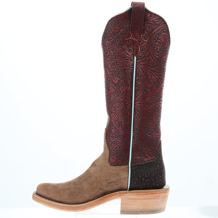 Rios Of Mercedes Women`s Ride Ready Eastwood Camel Vamp 15In Antique Red Top Cowgirl Boot