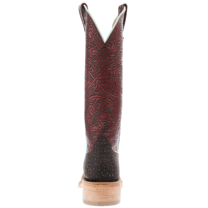 Rios Of Mercedes Women`s Ride Ready Eastwood Camel Vamp 15In Antique Red Top Cowgirl Boot