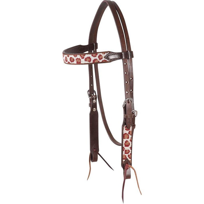 Cashel Company Brown Cheetah Beaded Browband Headstall