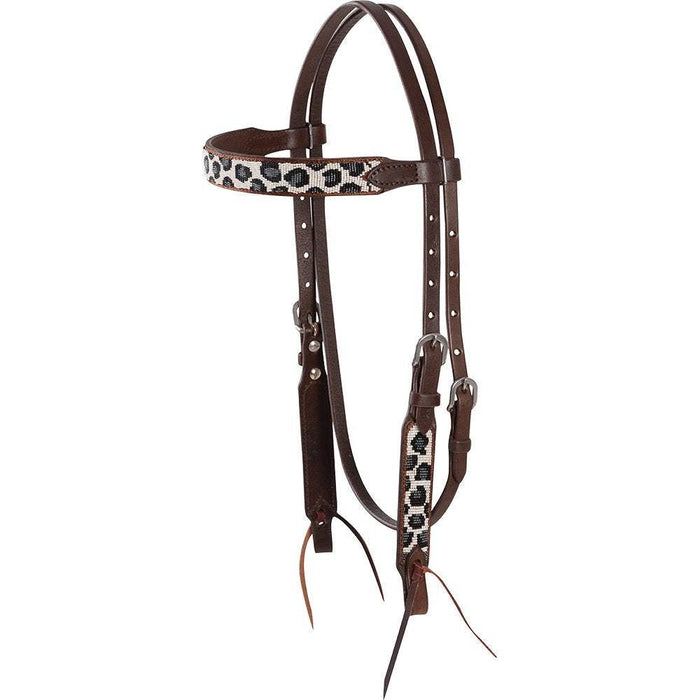 Cashel Company Grey Cheetah Beaded Browband Headstall