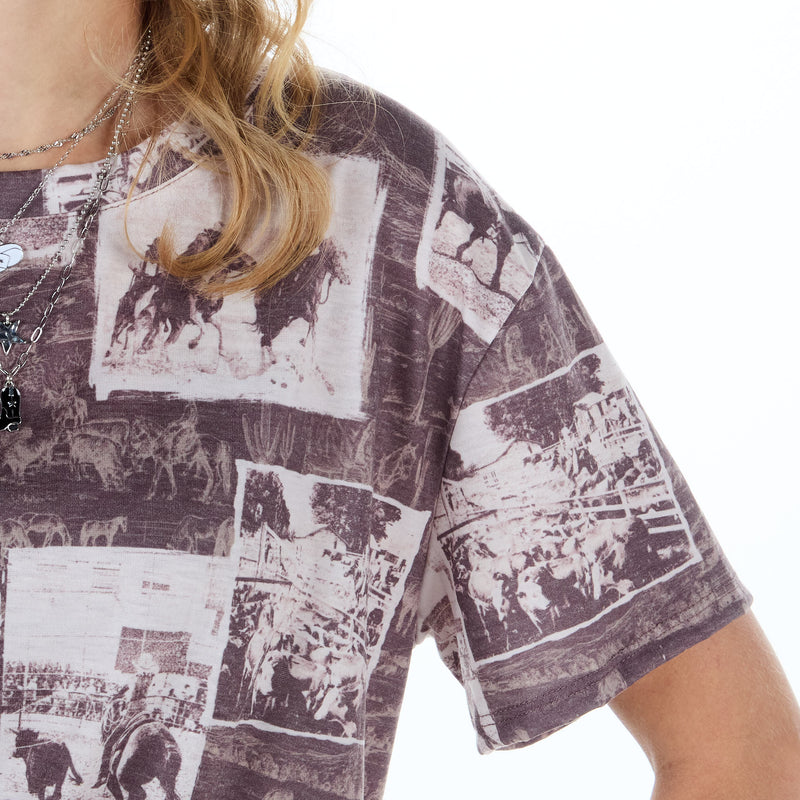 Avery Women's Black Western Photo Tee