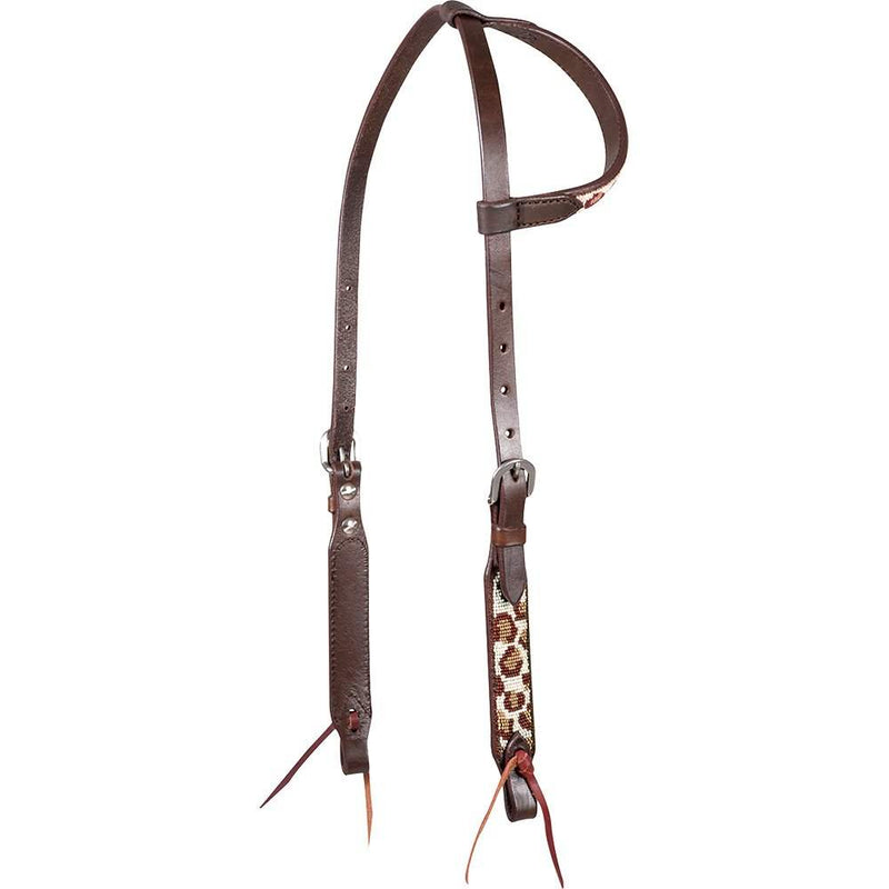 Cashel Company Brown Cheetah Beaded Slip Ear Headstall