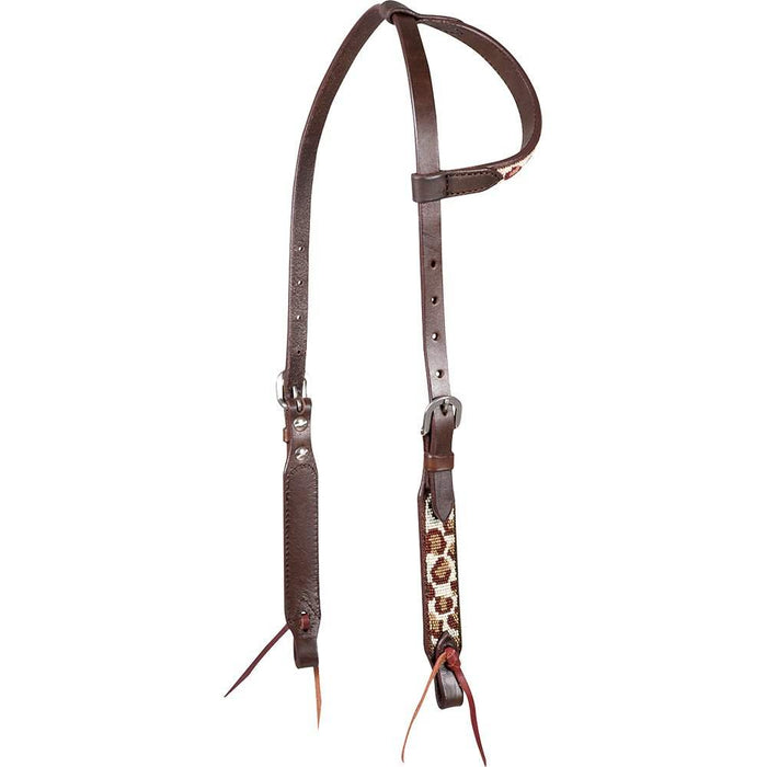 Cashel Company Brown Cheetah Beaded Slip Ear Headstall